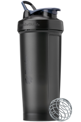 Black BlenderBottle protein shake cup. | Color#nightshade_Size#45oz